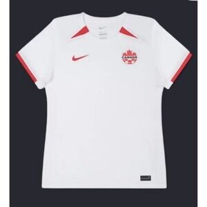 Nike Canada Soccer Jersey Women Medium | White Dri-FIT Slim Fit Shirt | NWT